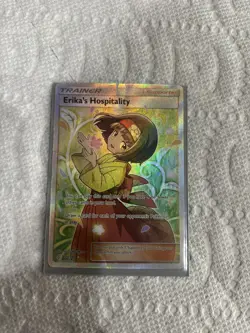 Pokemon SM Team Up #174/181 Erika's Hospitality Holo Foil Card Full Art English - Image 1