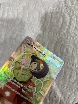 Pokemon SM Team Up #174/181 Erika's Hospitality Holo Foil Card Full Art English - Image 2