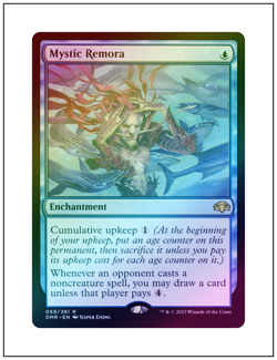 1x Mystic Remora, Foil, Dominaria Remastered, Magic the Gathering MTG NM - Image 1