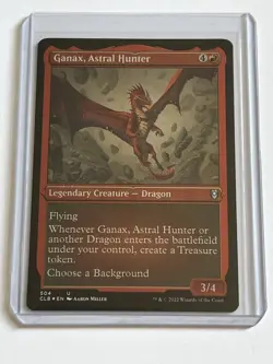 Ganax Astral Hunter 504 MTG DND Baldurs Gate Comm 2022 Mint 9.0 + Foil Etched - Image 1