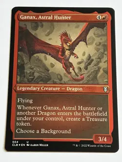 Ganax Astral Hunter 504 MTG DND Baldurs Gate Comm 2022 Mint 9.0 + Foil Etched - Image 4