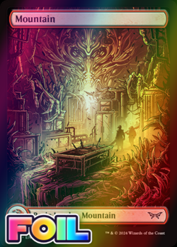 x1 Mountain DSK Duskmourn MTG 275 FOIL FULL ART BASIC LAND M/NM 1x - Image 1