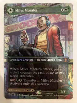 Miles Morales (Borderless) (M) #200 Marvel's Spider-Man FOIL MTG NM - Image 1