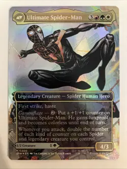 Miles Morales (Borderless) (M) #200 Marvel's Spider-Man FOIL MTG NM - Image 2