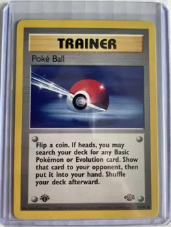Pokemon TCG 1st Edition Jungle Set Poke Ball 64/64 NM - Image 1