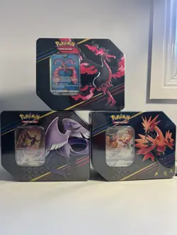 Pokemon TCG Crown Zenith Tin Moltres Zapdos Articuno (Set of 3) - Image 1
