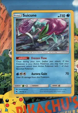 Pokemon TCG Suicune 59/214 Holo Rare Lost Thunder NM - Image 1