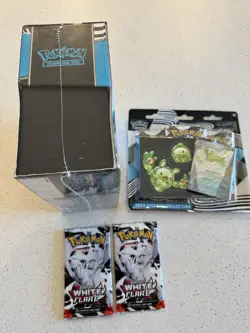 Pokemon Black Bolt Etb X1 Black Bolt Sticker Collection Also 2 Packs White Flare - Image 3