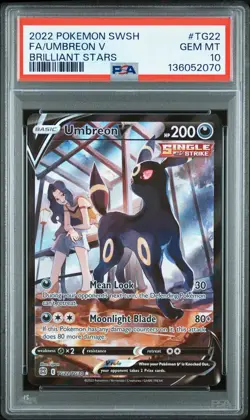 PSA 10 Umbreon V #TG22 Pokemon SWSH Brilliant Stars English 2022 - Image 1