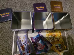 Pokemon TCG: 3 x EMPTY Stacking Tins w/ Stickers - Image 3