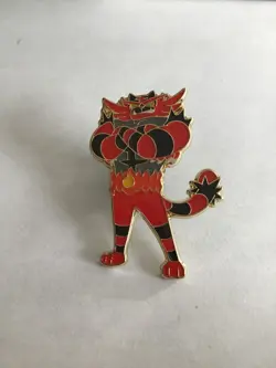 Incineroar Metal Enamel Pin Pokemon TCG Sun & Moon - Image 1