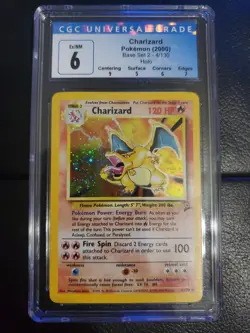 CGC 6 Charizard 2000 Base Set 2 4/130 Holo Pokemon Card - Image 1