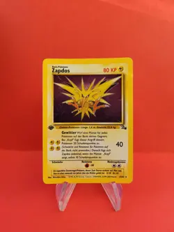 Pokemon Karte/card - Zapdos 15/62 - Fossil Holo - SWIRL - 1. EDITION - Near Mint - Image 1