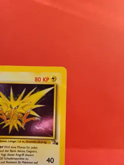 Pokemon Karte/card - Zapdos 15/62 - Fossil Holo - SWIRL - 1. EDITION - Near Mint - Image 3