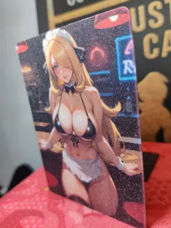 Cynthia - Double-Sided Sexy Waifu Anime Card Premium Frosted Finish - Image 2