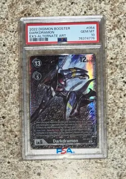 PSA 10 Darkdramon Alt Art EX3-054 Draconic Roar Digimon Card Gem Mint - Image 1