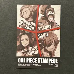 M640 Nico Robin Zoro Sanji Gold Holo One Piece Movie Stampede Wafer Card - Image 2