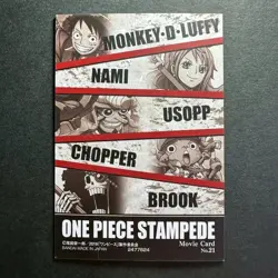S2467 Straw Hat Crew Japanese One Piece Stampede Movie HOLO Card Nami Luffy - Image 2