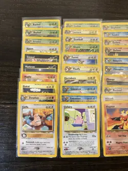 Pokemon Complete Unlimited Non Holo Neo Genesis Set 20-111 Cards Mostly LP - Image 2