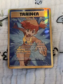 Pokemon XY Evolutions Misty's Determination Full Art Holo Card 108/108 Damaged - Image 1