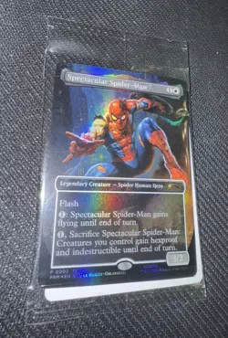 Magic The Gathering Spectacular Spider Man Foil Promo Card Marvel Legends P 0002 - Image 3