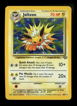 #3 Jolteon 4/64 Jungle 1999 Holo Rare WOTC Pokemon Card TCG - Image 1