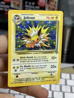 #3 Jolteon 4/64 Jungle 1999 Holo Rare WOTC Pokemon Card TCG - Image 4