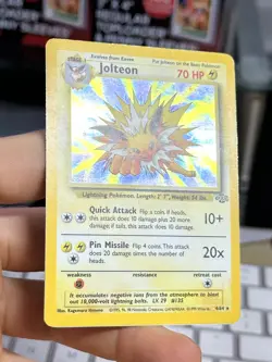 #3 Jolteon 4/64 Jungle 1999 Holo Rare WOTC Pokemon Card TCG - Image 5