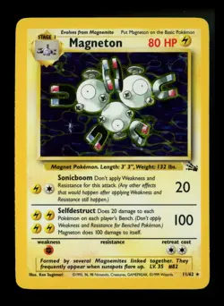 Magneton 11/62 Fossil 1999 Holo Rare WOTC Pokemon Card TCG - Image 1