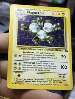 Magneton 11/62 Fossil 1999 Holo Rare WOTC Pokemon Card TCG - Image 5