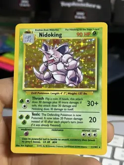 #5 Nidoking 11/102 Base Set 1999 Holo Rare WOTC Pokemon Card TCG - Image 4