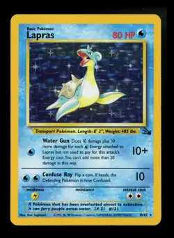 #2 Lapras 10/62 Fossil 1999 Holo Rare WOTC Pokemon Card TCG - Image 1