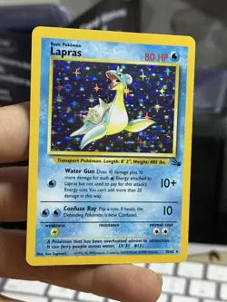 #2 Lapras 10/62 Fossil 1999 Holo Rare WOTC Pokemon Card TCG - Image 3