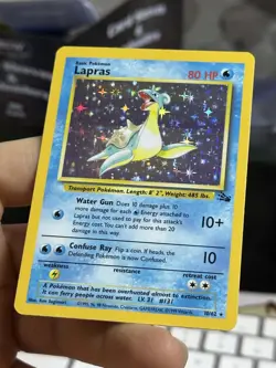 #2 Lapras 10/62 Fossil 1999 Holo Rare WOTC Pokemon Card TCG - Image 4