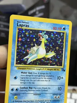 #2 Lapras 10/62 Fossil 1999 Holo Rare WOTC Pokemon Card TCG - Image 5