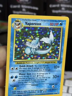 #2 Vaporeon 12/64 Jungle 1999 WOTC Holo Rare Pokemon Card TCG - Image 5
