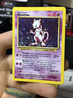 Mewtwo 10/102 Base Set 1999 Holo Rare WOTC Pokemon Card TCG - Image 3