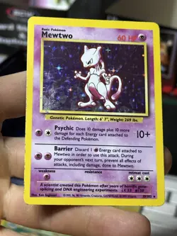 Mewtwo 10/102 Base Set 1999 Holo Rare WOTC Pokemon Card TCG - Image 4