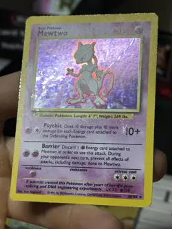 Mewtwo 10/102 Base Set 1999 Holo Rare WOTC Pokemon Card TCG - Image 5
