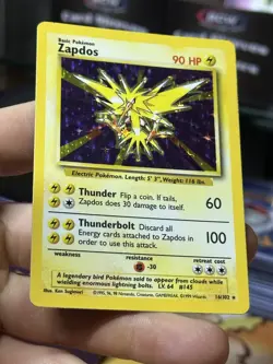 Zapdos 16/102 Base Set 1999 Holo Rare WOTC Pokemon Card TCG - Image 4