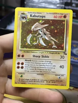 Kabutops 9/62 Fossil 1999 Holo Rare WOTC Pokemon Card TCG - Image 3