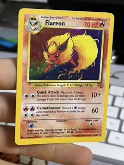 #5 Flareon 3/64 Jungle 1999 Holo Rare WOTC Pokemon Card TCG - Image 3