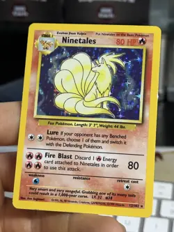 Ninetales 12/102 Base Set 1999 Holo Rare WOTC Pokemon Card TCG - Image 4