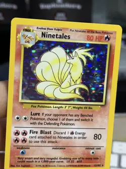 Ninetales 12/102 Base Set 1999 Holo Rare WOTC Pokemon Card TCG - Image 5