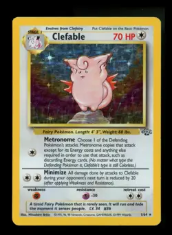 #3 Clefable 1/64 Jungle 1999 Holo Rare WOTC Pokemon Card TCG - Image 1