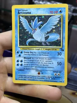 #5 Articuno 2/62 Fossil 1999 Holo Rare WOTC Pokemon Card TCG - Image 3