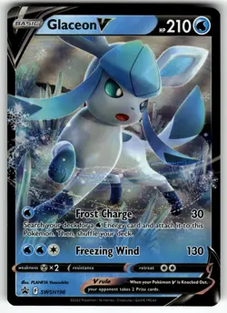 Glaceon V SWSH196 SWSH: Sword & Shield Promo Cards NM Pokemon Card TCG - Image 1