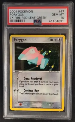 PSA 10 GEM MINT Porygon 47/112 Holo EX Fire Red Leaf Green Pokemon Graded Card - Image 1