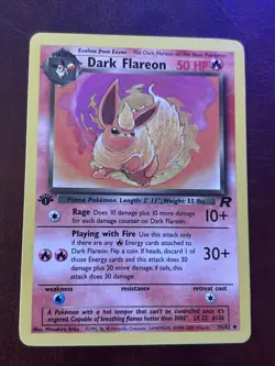 Dark Flareon - 35/82 - Pokemon Team Rocket 1st Edition Card LP Tcg - Image 1