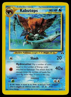 Pokemon Card - Kabutops Neo Discovery 25/75 Rare - Image 1